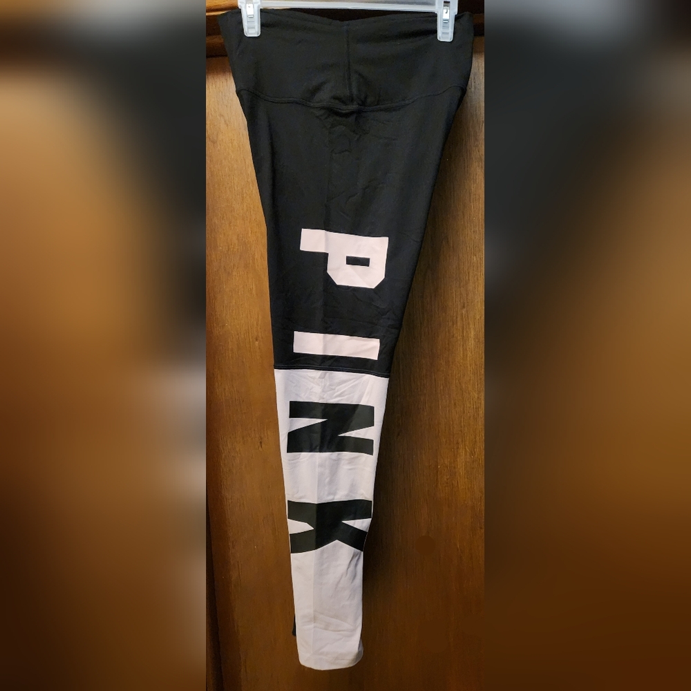 Pink & Black PINK Leggings Large